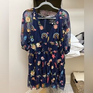 Johnny Was Stellamaris Mini Dress - Blue - Medium